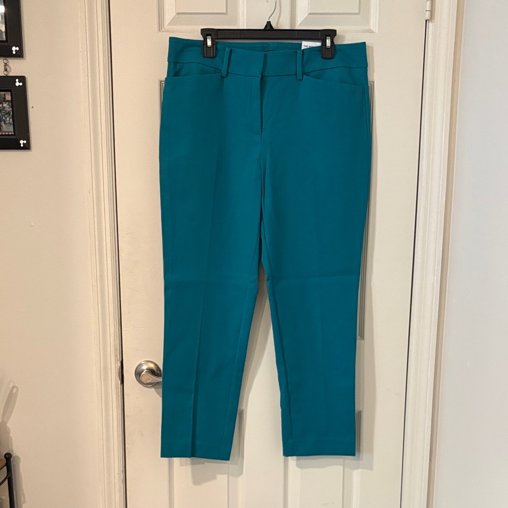 Ann Taylor Teal Slim Ankle Trousers
